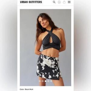 UO Urban Outfitters Jagger Button-Front Mini Skirt